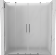 Mexen Velar L Duo drzwi prysznicowe rozsuwane 180 cm, szron, chrom - 871-180-003-32-01