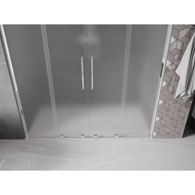 Mexen Velar L Duo drzwi prysznicowe rozsuwane 170 cm, szron, chrom - 871-170-003-32-01