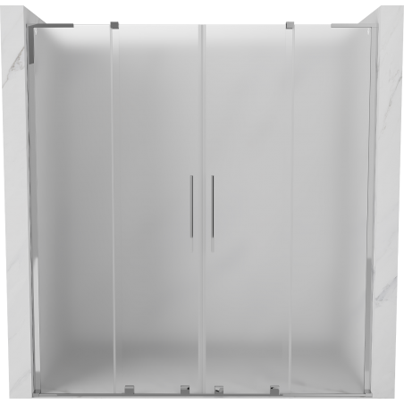 Mexen Velar L Duo drzwi prysznicowe rozsuwane 200 cm, szron, chrom - 871-200-003-32-01
