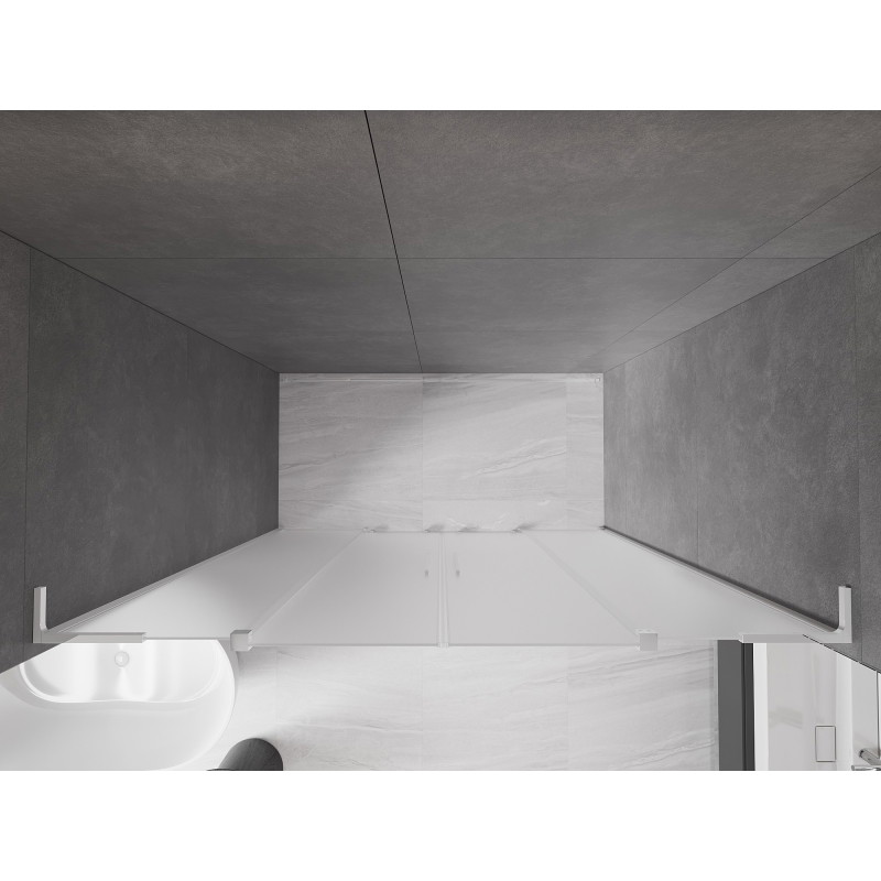 Mexen Velar L Duo drzwi prysznicowe rozsuwane 180 cm, szron, chrom - 871-180-003-32-01