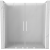 Mexen Velar L Duo drzwi prysznicowe rozsuwane 180 cm, szron, białe - 871-180-003-32-20