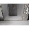 Mexen Velar L Duo drzwi prysznicowe rozsuwane 200 cm, szron, złote - 871-200-003-32-50