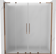 Mexen Velar L Duo drzwi prysznicowe rozsuwane 200 cm, szron, różowe złoto - 871-200-003-32-60