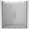 Mexen Velar L Duo drzwi prysznicowe rozsuwane 180 cm, szron, gun gray szczotkowany - 871-180-003-32-66