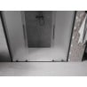 Mexen Velar L Duo drzwi prysznicowe rozsuwane 200 cm, szron, czarne - 871-200-003-32-70