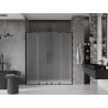 Mexen Velar L Duo drzwi prysznicowe rozsuwane 200 cm, szron, czarne - 871-200-003-32-70