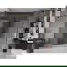 Mexen Velar L Duo drzwi prysznicowe rozsuwane 200 cm, szron, gun metal - 871-200-003-32-95