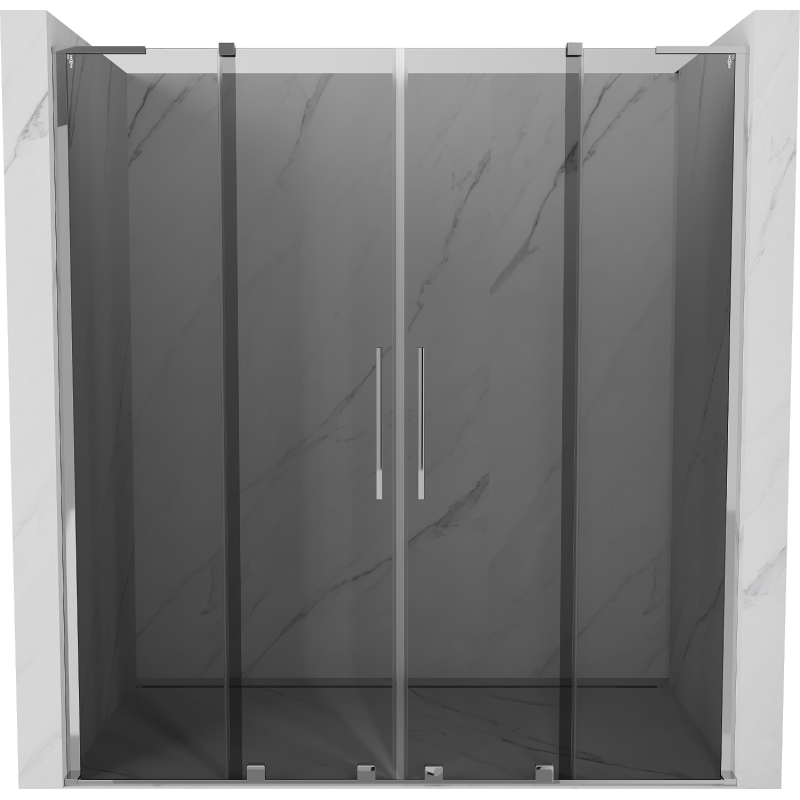 Mexen Velar L Duo drzwi prysznicowe rozsuwane 170 cm, grafit, chrom - 871-170-003-42-01