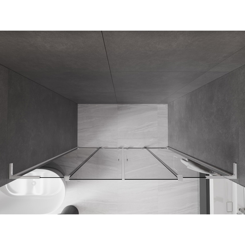 Mexen Velar L Duo drzwi prysznicowe rozsuwane 180 cm, grafit, chrom - 871-180-003-42-01