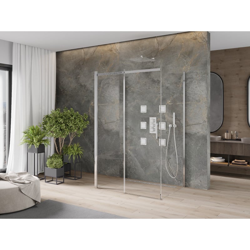 Mexen Omega-3S kabina prysznicowa 3-ścienna, rozsuwana 110 x 90 cm, transparent, chrom - 825-110-090-01-00-3S