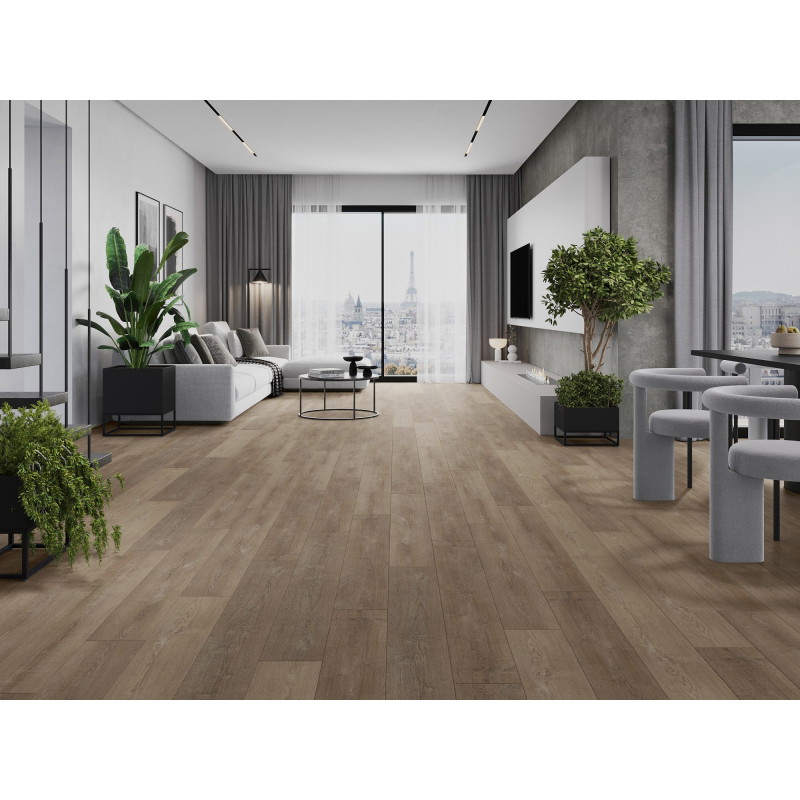 Mexen Windsor próbka paneli winylowych SPC 6,5 mm, podkład IXPE 1,5 mm, 4 V-Fuga, Dąb - F1016-S