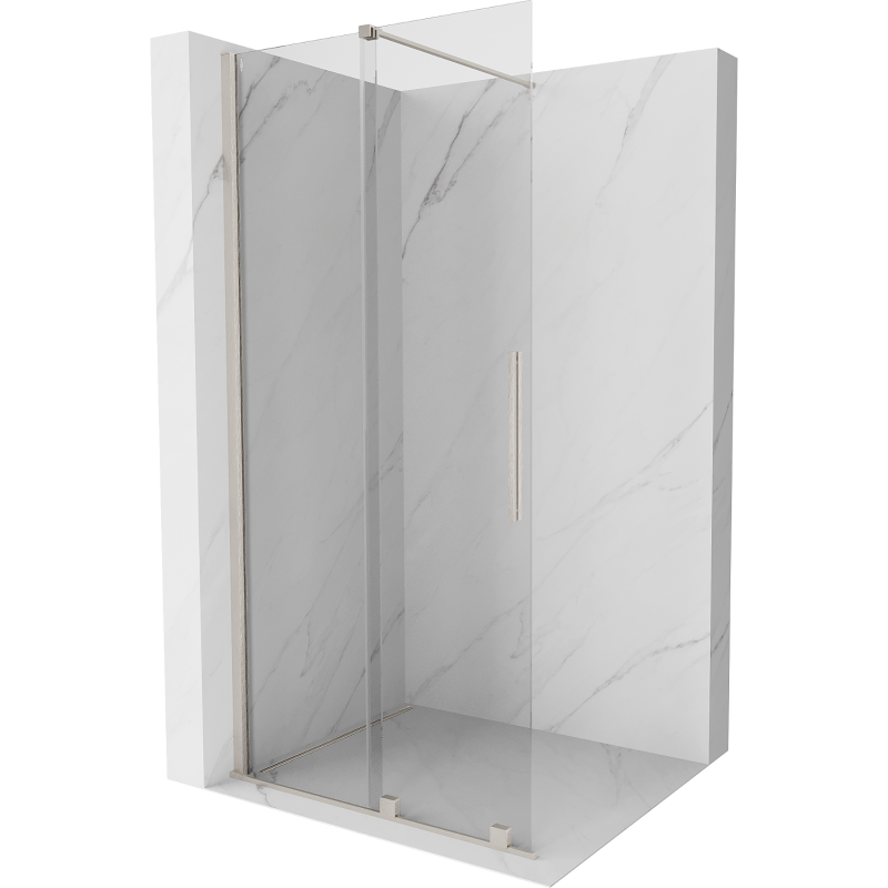 Mexen Velar ścianka prysznicowa rozsuwana Walk-in 80 x 200 cm, transparent 8 mm, nikiel szczotkowany - 871-080-000-03-97
