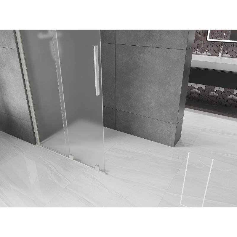 Mexen Velar ścianka prysznicowa rozsuwana Walk-in 70 x 200 cm, szron 8 mm, nikiel szczotkowany - 871-070-000-33-97
