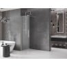 Mexen Velar ścianka prysznicowa rozsuwana Walk-in 90 x 200 cm, szron 8 mm, nikiel szczotkowany - 871-090-000-33-97