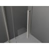 Mexen Velar ścianka prysznicowa rozsuwana Walk-in 90 x 200 cm, szron 8 mm, nikiel szczotkowany - 871-090-000-33-97