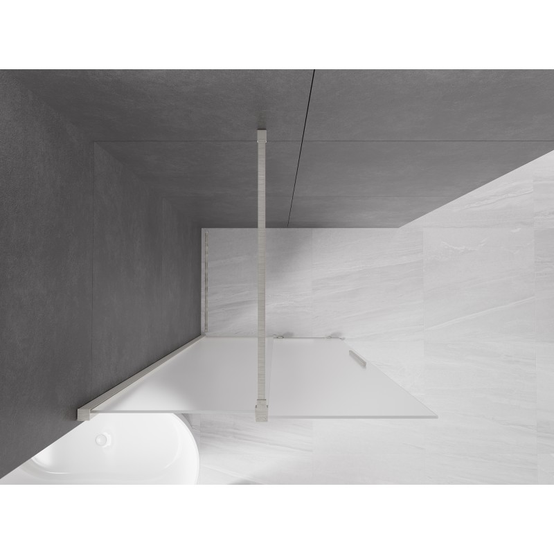 Mexen Velar ścianka prysznicowa rozsuwana Walk-in 100 x 200 cm, szron 8 mm, nikiel szczotkowany - 871-100-000-33-97