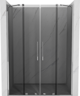 Mexen Velar Duo drzwi prysznicowe rozsuwane 140 cm, grafit, chrom - 871-140-000-42-01