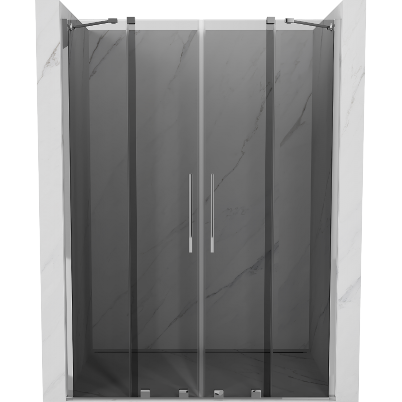 Mexen Velar Duo drzwi prysznicowe rozsuwane 160 cm, grafit, chrom - 871-160-000-42-01