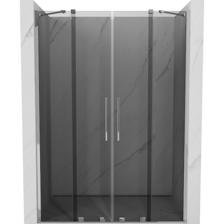 Mexen Velar Duo drzwi prysznicowe rozsuwane 160 cm, grafit, chrom - 871-160-000-42-01