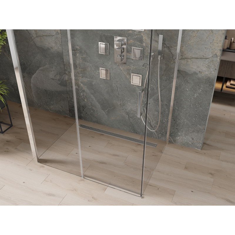 Mexen Omega-3S kabina prysznicowa 3-ścienna, rozsuwana 100 x 80 cm, transparent, chrom - 825-100-080-01-00-3S