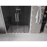 Mexen Velar Duo drzwi prysznicowe rozsuwane 140 cm, grafit, białe - 871-140-000-42-20