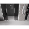 Mexen Velar Duo drzwi prysznicowe rozsuwane 140 cm, grafit, białe - 871-140-000-42-20