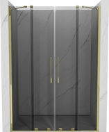 Mexen Velar Duo drzwi prysznicowe rozsuwane 140 cm, grafit, złote - 871-140-000-42-50