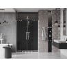 Mexen Velar Duo drzwi prysznicowe rozsuwane 150 cm, grafit, białe - 871-150-000-42-20