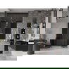 Mexen Velar Duo drzwi prysznicowe rozsuwane 140 cm, grafit, złote - 871-140-000-42-50