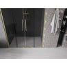 Mexen Velar Duo drzwi prysznicowe rozsuwane 140 cm, grafit, złote szczotkowane - 871-140-000-42-55