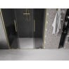 Mexen Velar Duo drzwi prysznicowe rozsuwane 140 cm, grafit, złote szczotkowane - 871-140-000-42-55