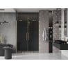 Mexen Velar Duo drzwi prysznicowe rozsuwane 150 cm, grafit, złote szczotkowane - 871-150-000-42-55