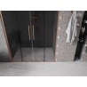 Mexen Velar Duo drzwi prysznicowe rozsuwane 140 cm, grafit, miedź szczotkowana - 871-140-000-42-65