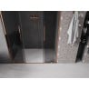 Mexen Velar Duo drzwi prysznicowe rozsuwane 150 cm, grafit, różowe złoto - 871-150-000-42-60