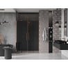Mexen Velar Duo drzwi prysznicowe rozsuwane 150 cm, grafit, różowe złoto - 871-150-000-42-60