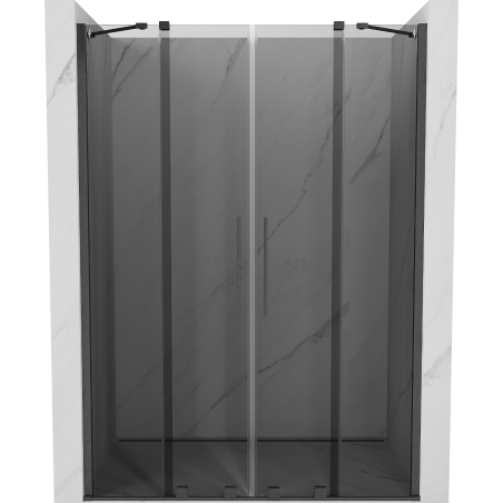 Mexen Velar Duo drzwi prysznicowe rozsuwane 150 cm, grafit, gun gray szczotkowany - 871-150-000-42-66
