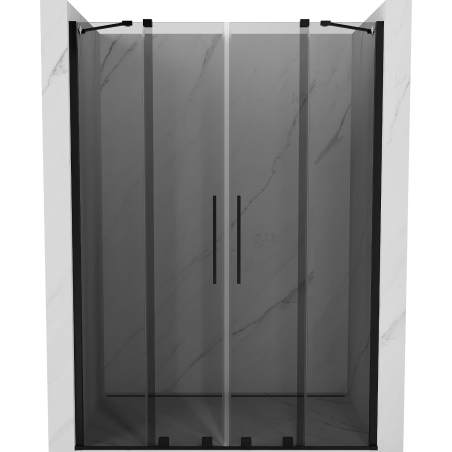 Mexen Velar Duo drzwi prysznicowe rozsuwane 140 cm, grafit, czarne - 871-140-000-42-70