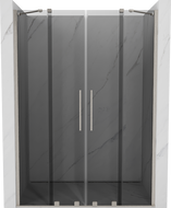 Mexen Velar Duo drzwi prysznicowe rozsuwane 140 cm, grafit, nikiel szczotkowany - 871-140-000-42-97