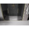 Mexen Velar L Duo drzwi prysznicowe rozsuwane 200 cm, grafit, złote szczotkowane - 871-200-003-42-55