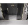 Mexen Velar L Duo drzwi prysznicowe rozsuwane 180 cm, grafit, złote szczotkowane - 871-180-003-42-55