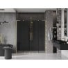 Mexen Velar L Duo drzwi prysznicowe rozsuwane 200 cm, grafit, złote szczotkowane - 871-200-003-42-55