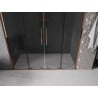 Mexen Velar L Duo drzwi prysznicowe rozsuwane 170 cm, grafit, różowe złoto - 871-170-003-42-60