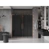 Mexen Velar L Duo drzwi prysznicowe rozsuwane 180 cm, grafit, miedź szczotkowana - 871-180-003-42-65