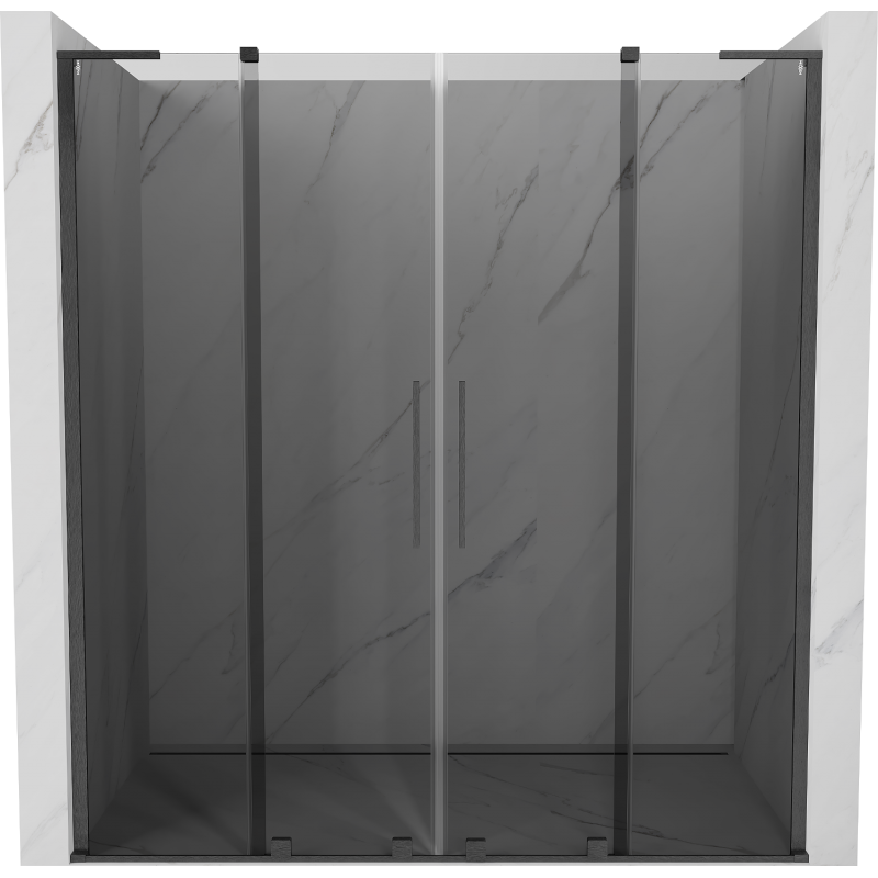 Mexen Velar L Duo drzwi prysznicowe rozsuwane 170 cm, grafit, gun gray szczotkowany - 871-170-003-42-66