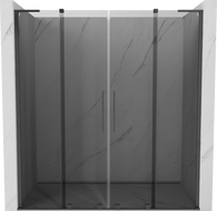 Mexen Velar L Duo drzwi prysznicowe rozsuwane 180 cm, grafit, gun gray szczotkowany - 871-180-003-42-66