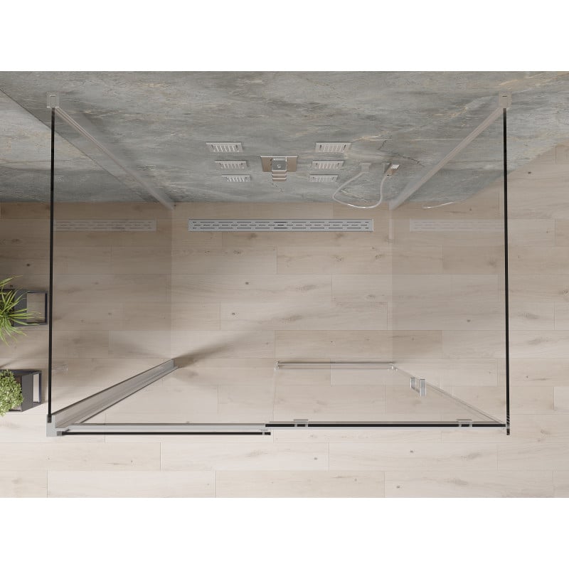 Mexen Omega-3S kabina prysznicowa 3-ścienna, rozsuwana 130 x 80 cm, transparent, chrom - 825-130-080-01-00-3S