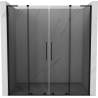 Mexen Velar L Duo drzwi prysznicowe rozsuwane 200 cm, grafit, czarne - 871-200-003-42-70