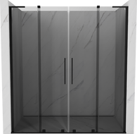 Mexen Velar L Duo drzwi prysznicowe rozsuwane 180 cm, grafit, czarne - 871-180-003-42-70