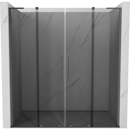 Mexen Velar L Duo drzwi prysznicowe rozsuwane 170 cm, grafit, gun metal - 871-170-003-42-95