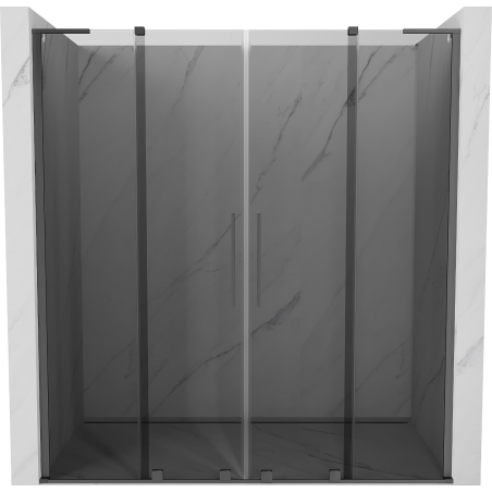 Mexen Velar L Duo drzwi prysznicowe rozsuwane 180 cm, grafit, gun metal - 871-180-003-42-95